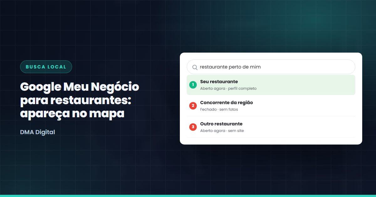 Dono de restaurante consultando o Perfil da Empresa no Google em um smartphone